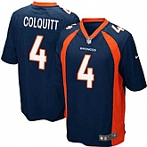 Nike Men & Women & Youth Broncos #4 Colquitt Navy Blue Team Color Game Jersey